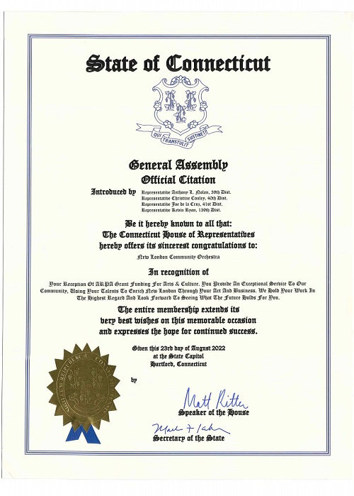 Connecticut General Assembly Citation